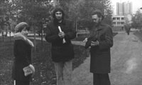 (слева направо): ? (Москва), Геннадий Прашкевич (Новосибирск), Михаил Ковальчук (Москва)