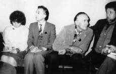 (слева направо): Елена Грушко, Юрий Медведев, Евгений Гуляковский, Феликс Суркис. 1988, Днепропетровск.