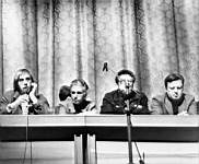 (слева направо): Север Гансовский (Москва), Павел Амнуэль (Баку), Феликс Дымов (Ленинград), Владимир Щербаков (Москва)