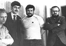 (слева направо): Павел Амнуэль (Баку), Виктор Черник (Горловка), Владимир Борисов (Абакан), Александр Лукашин (Пермь)