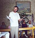 Кирилл Еськов (Москва) с премией за «Евангелие от Афрания». 02.09.97.