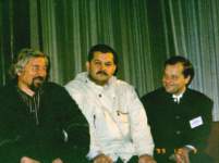 (слева направо): Николай Чадович (Минск), Сергей Лукьяненко (Москва), Андрей Валентинов (Харьков)