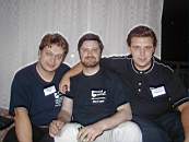 Первый день (слева направо): Сергей Понкратов (Москва), Александр Олексенко (С.-Петербург), Дмитрий Артёмов (Москва)