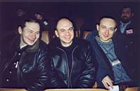(слева направо): Максим Тимонов (Москва), Евгений Прошкин (Москва), Василий Мельник (Москва). 25.01.03.