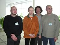 (слева направо): Евгений Прошкин (Москва), Леонид Каганов (Москва), ?, Вячеслав Шалыгин (Новосибирск)